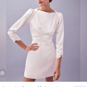 Reformation Rudi Ivory Silk Mini Dress size 6